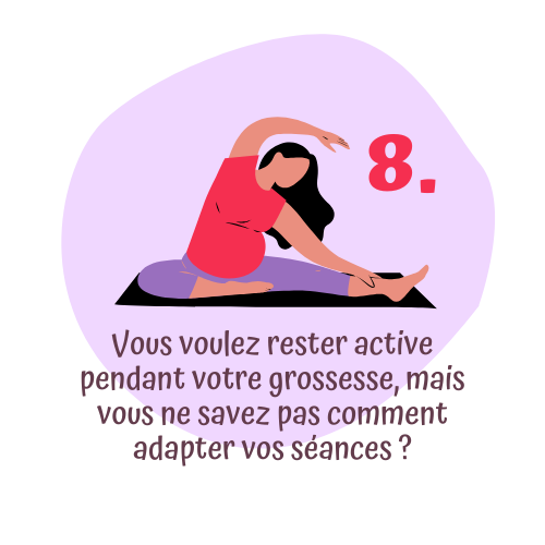 Vous voulez rester active pendant votre grossesse, mais vous ne savez pas comment adapter vos séances ?