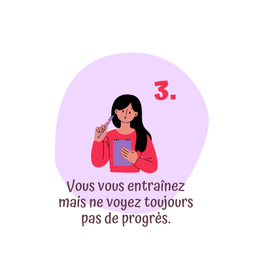 Vous vous entraînez mais ne voyez toujours pas de progrès.